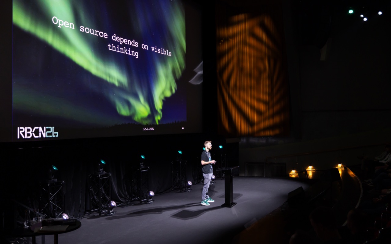 Speaker on stage