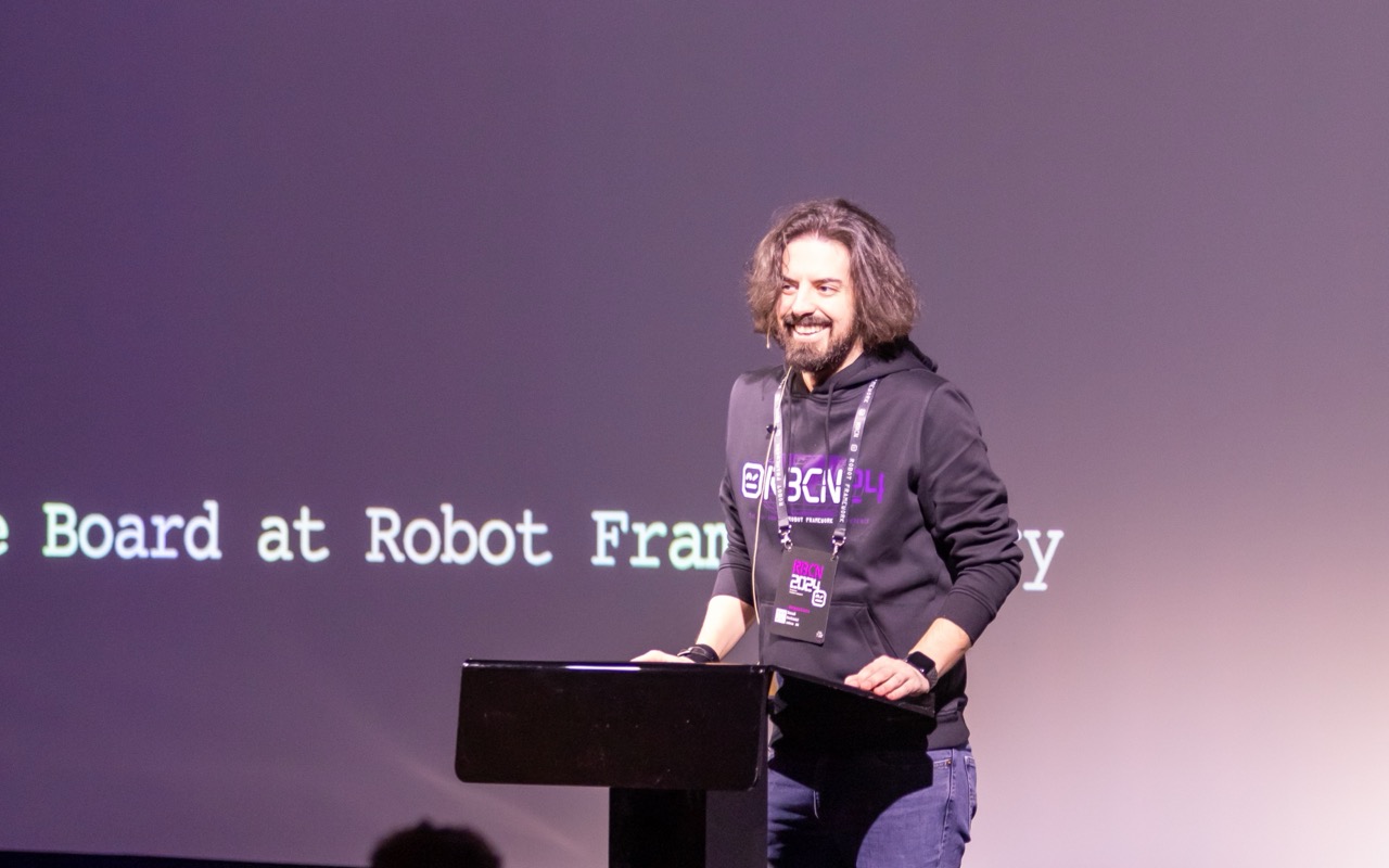 Speaker on stage