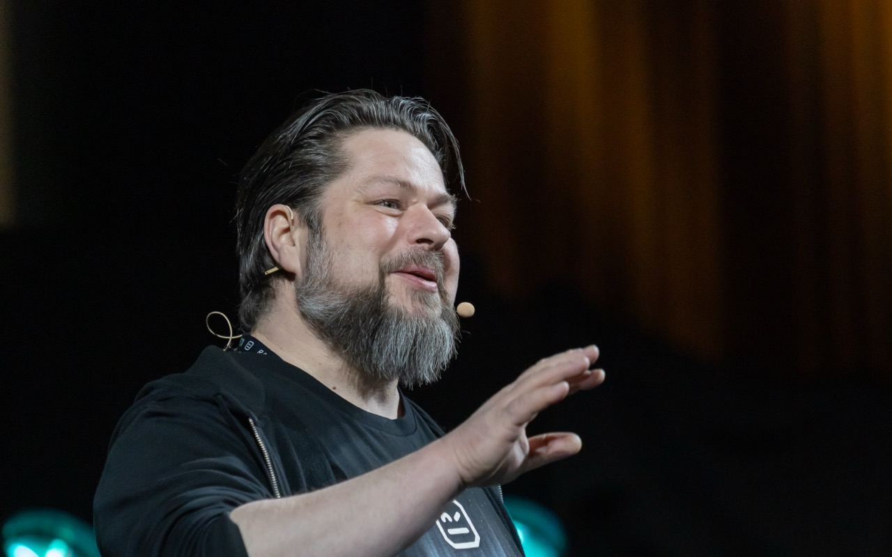Speaker on stage